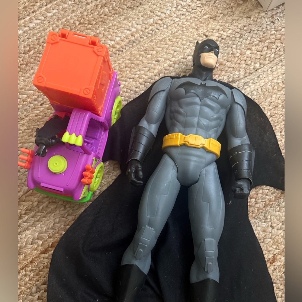 Batman Action Figure with joker toy car